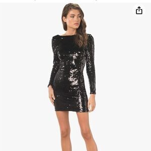 Dress the Population Lola Long Sleeve Sequin Dress